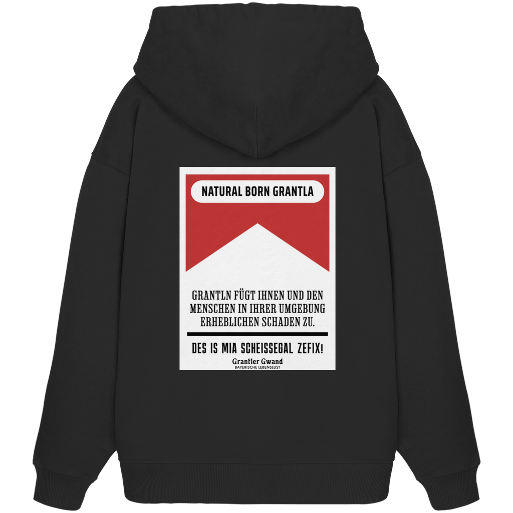 Natural Born Grantla - rote Variante - Backprint - Oversize Hoodie