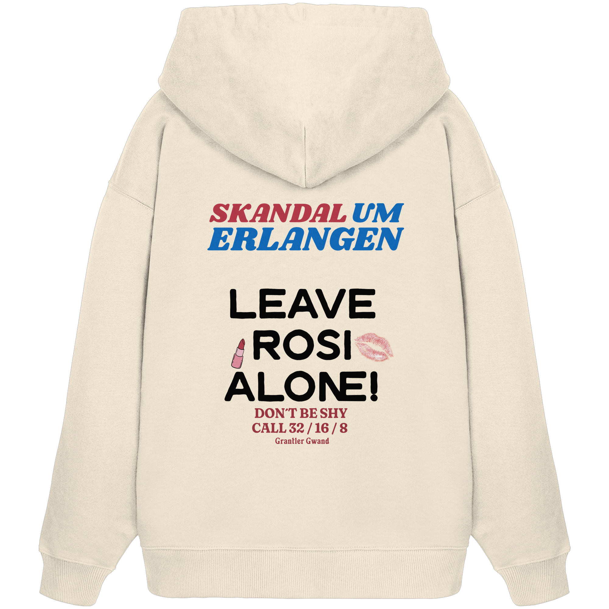 Skandal um Erlangen - helle Variante - Backprint - Oversize Hoodie