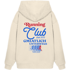 Running Club - blaue Variante - Backprint - Oversize Hoodie