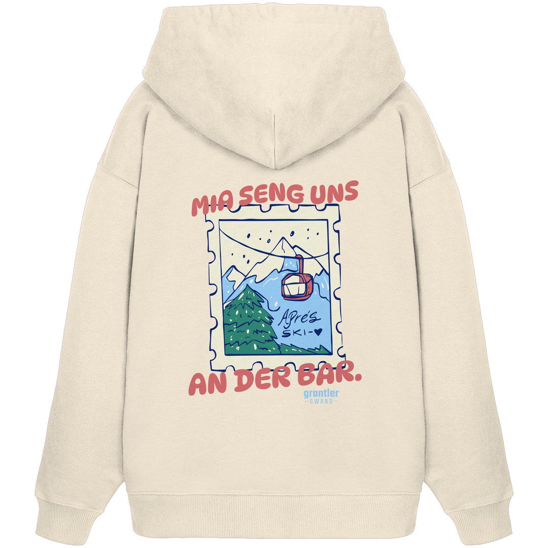 Mia seng uns an der Bar. - Organic Oversize Hoodie