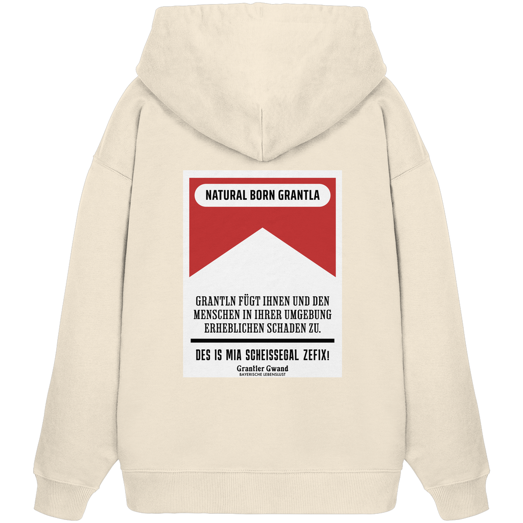 Natural Born Grantla - rote Variante - Backprint - Oversize Hoodie