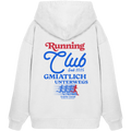 Running Club - blaue Variante - Backprint - Oversize Hoodie