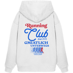 Running Club - blaue Variante - Backprint - Oversize Hoodie