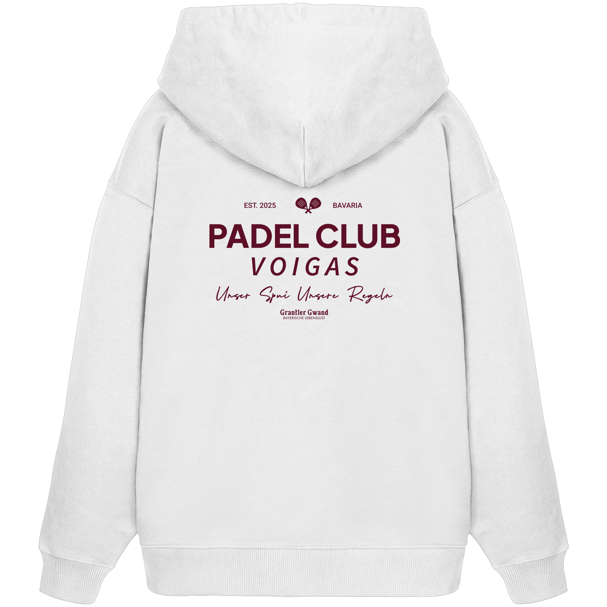 Padel Club - rote Variante - Backprint - Oversize Hoodie