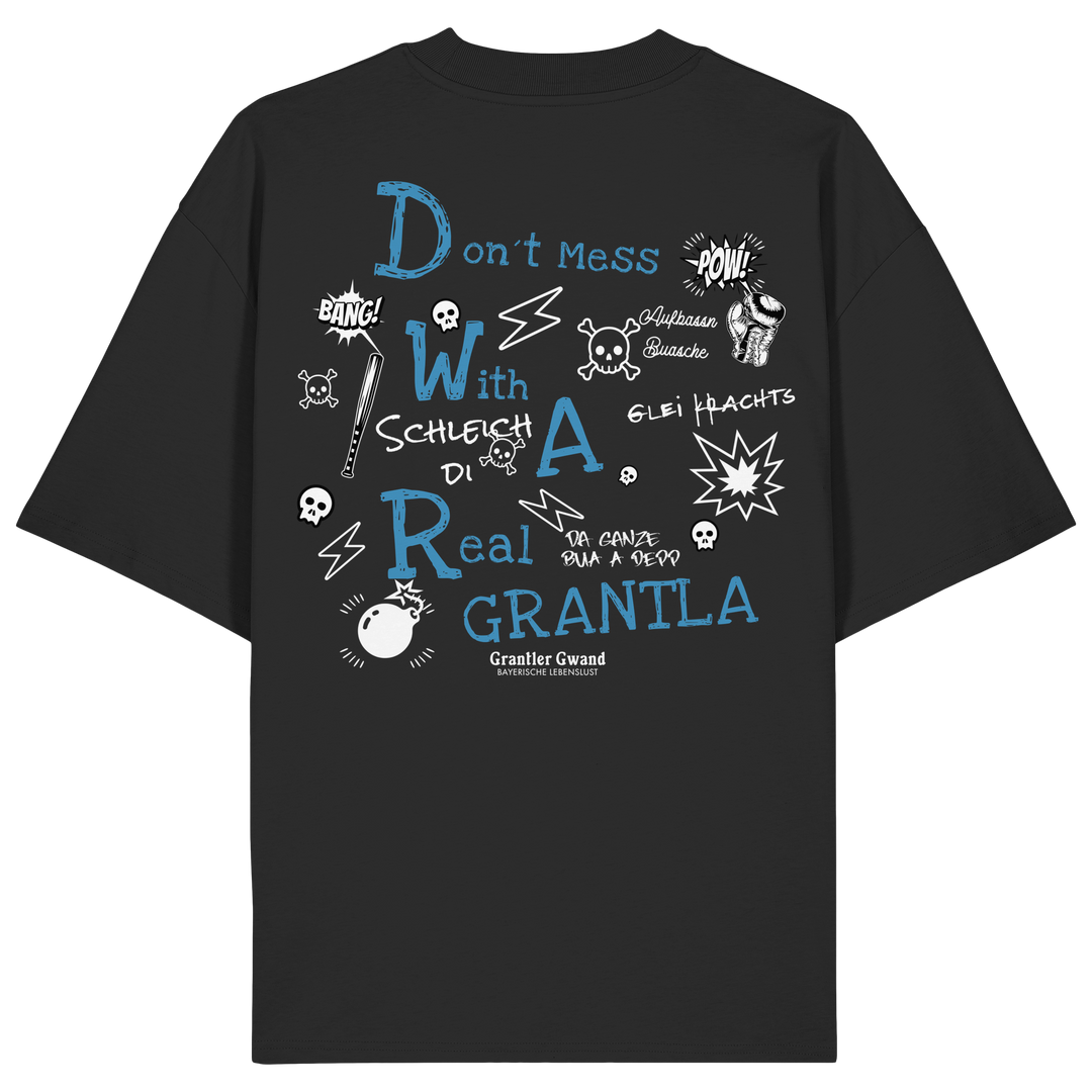 Schwarzes Oversize T-Shirt mit großem Backprint „Don&