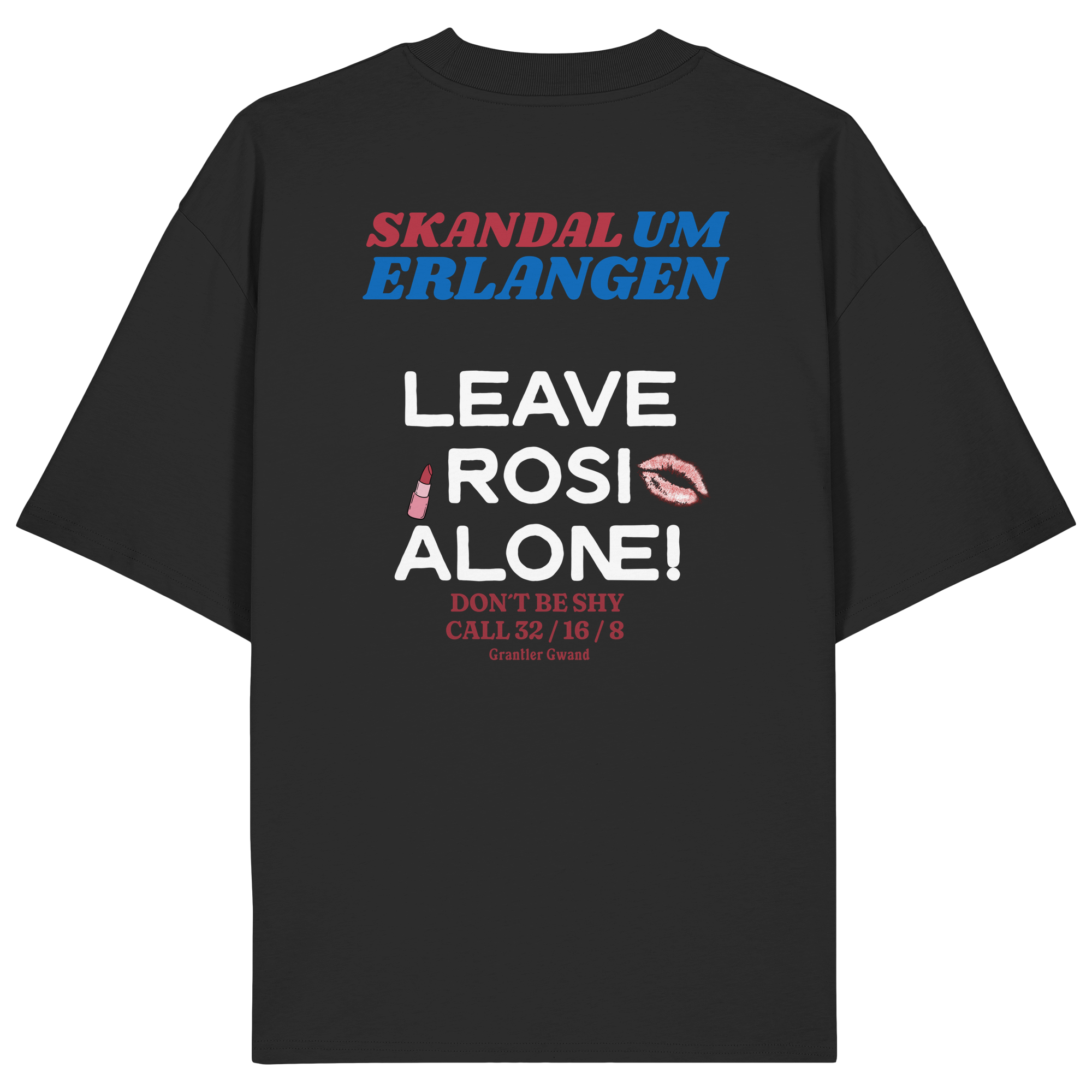 Skandal um Erlangen - dunkle Variante - Backprint - Oversize Shirt