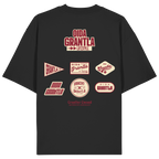 Oida Grantla Lifestyle - rote Variante - Backprint - Oversize Shirt