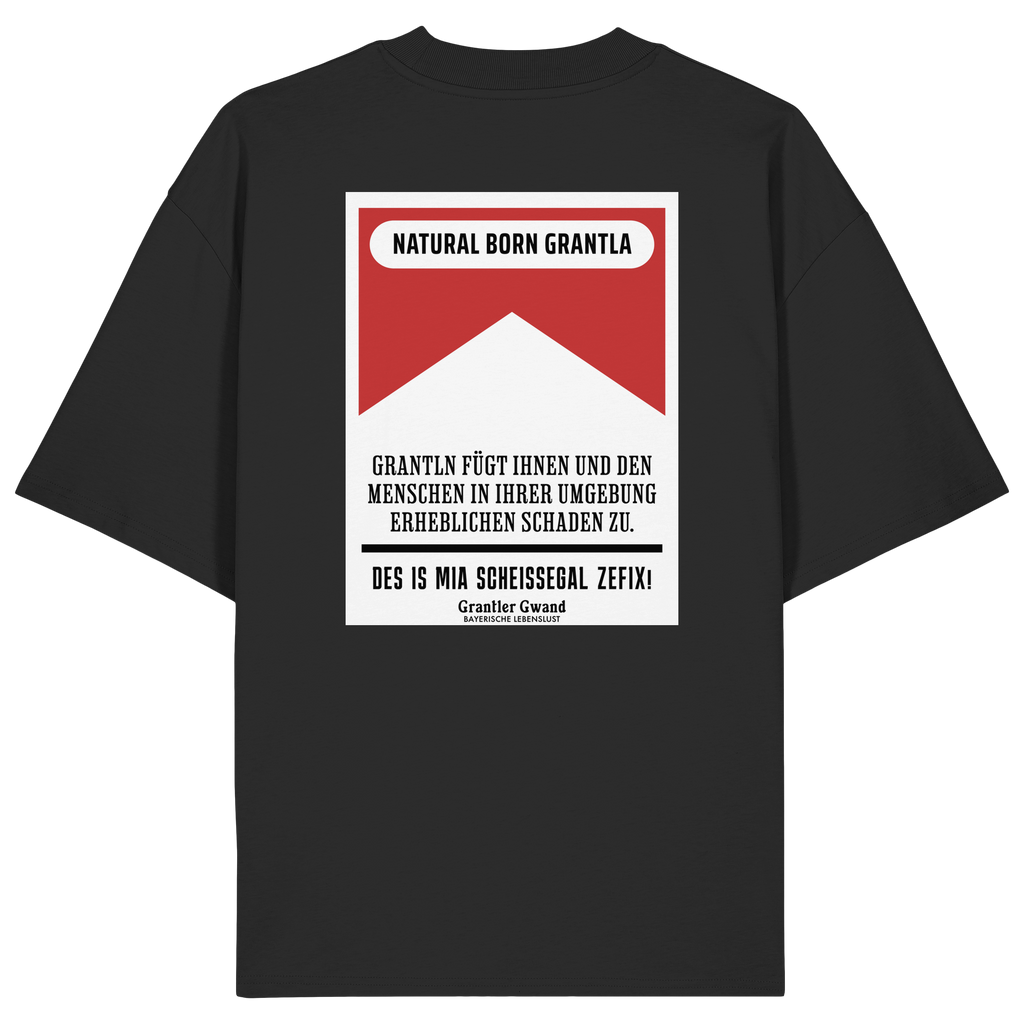 Natural Born Grantla - rote Variante - Backprint - Oversize Shirt