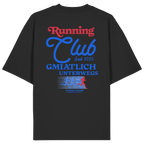 Running Club - blaue Variante - Backprint - Oversize Shirt
