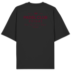 Schwarzes Oversize Shirt mit rotem „Padel Club“-Backprint – hochwertiges Streetwear Shirt in Bio Qualität von Grantler Gwand für Padel-Fans.