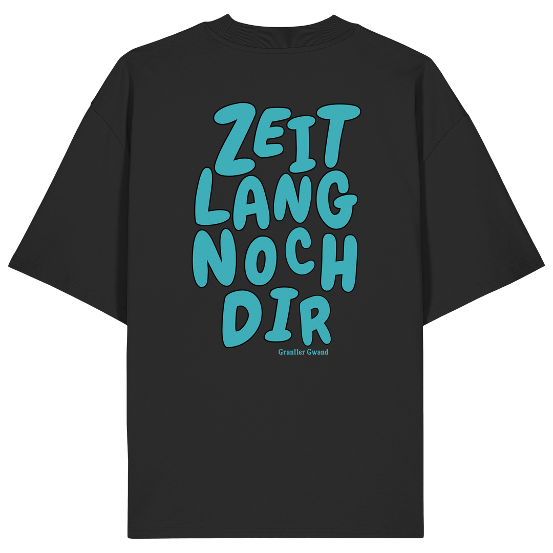„Schwarzes Oversize T-Shirt mit großem, grünem Backprint &