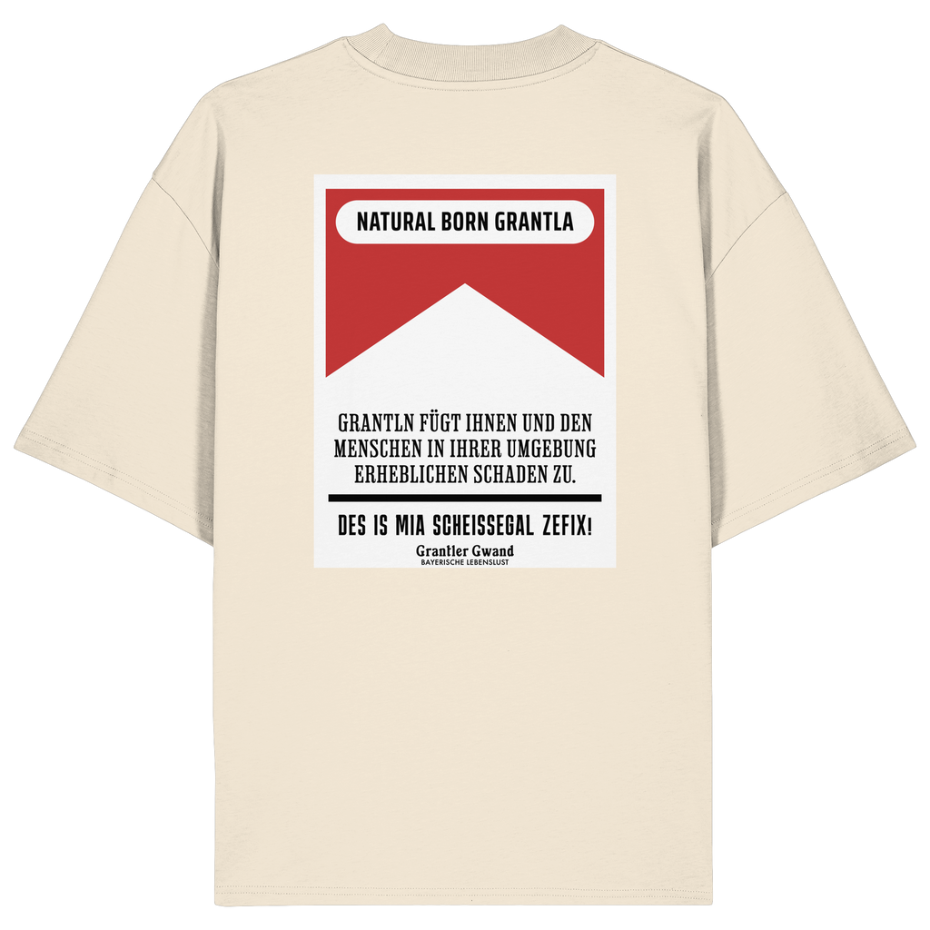 Natural Born Grantla - rote Variante - Backprint - Oversize Shirt