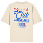 Running Club - blaue Variante - Backprint - Oversize Shirt