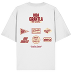Oida Grantla Lifestyle - rote Variante - Backprint - Oversize Shirt