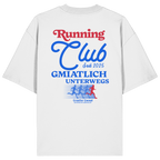 Running Club - blaue Variante - Backprint - Oversize Shirt