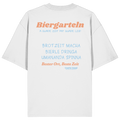 Biergarteln - orangene Variante - Backprint - Oversize Shirt