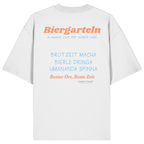 Biergarteln - orangene Variante - Backprint - Oversize Shirt