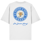 A Hoibe a Day Biermaskottchen - blaue Variante - Backprint - Oversize Shirt