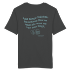 Auf lange Nächte - grüne Variante - Backprint - T-Shirt