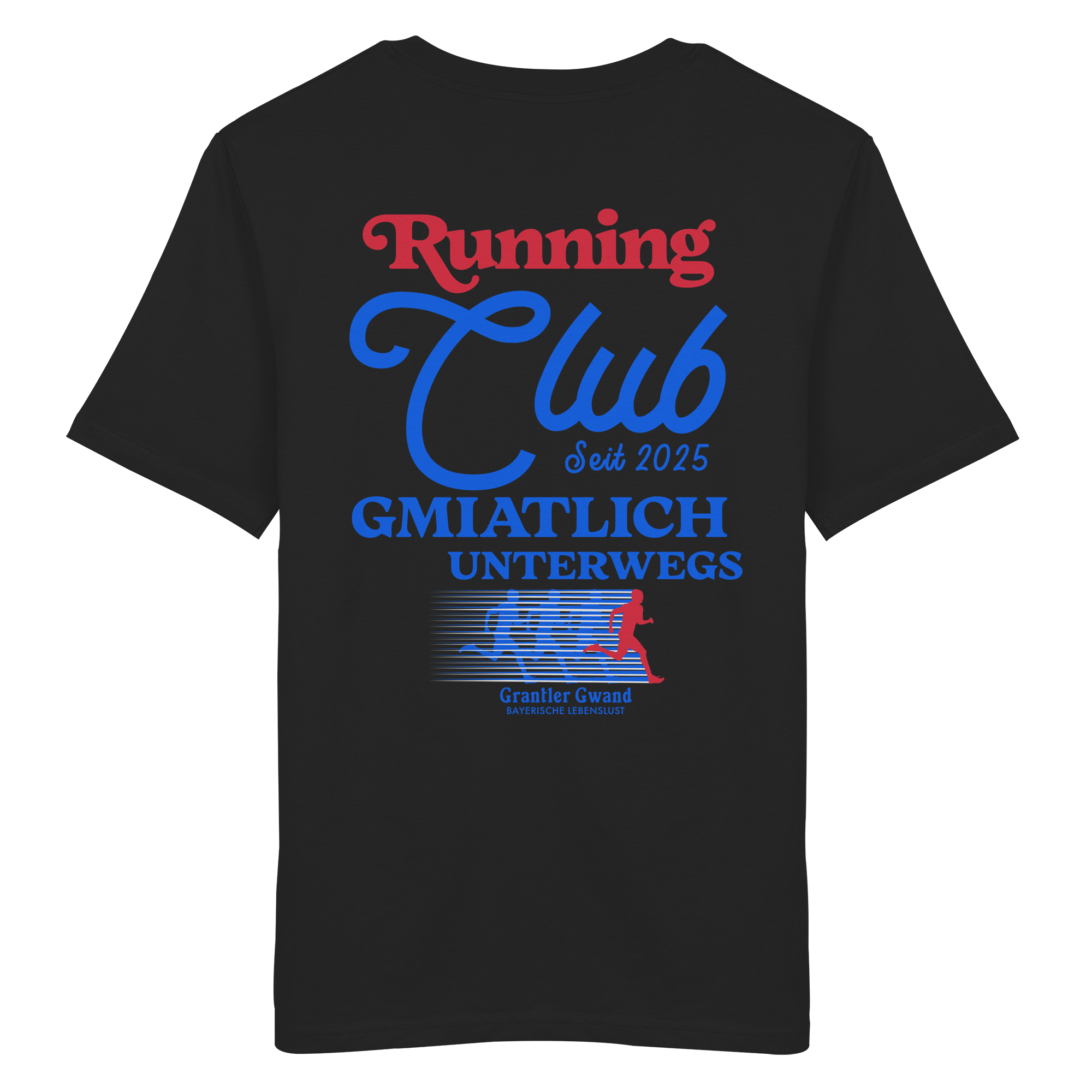 Running Club - blaue Variante - Backprint - T-Shirt