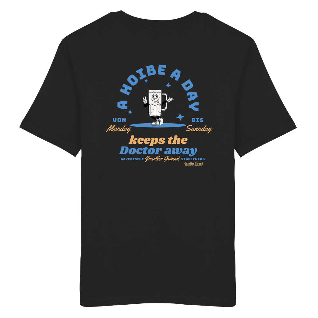 A Hoibe a Day keeps the Doctor away - hellblaue Variante - Backprint - T-Shirt