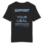 Support your local Wirtshaus - blaue Variante - Backprint - T-Shirt