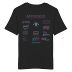 Bayerische Gmiatlichkeit - lila Variante - Backprint - T-Shirt