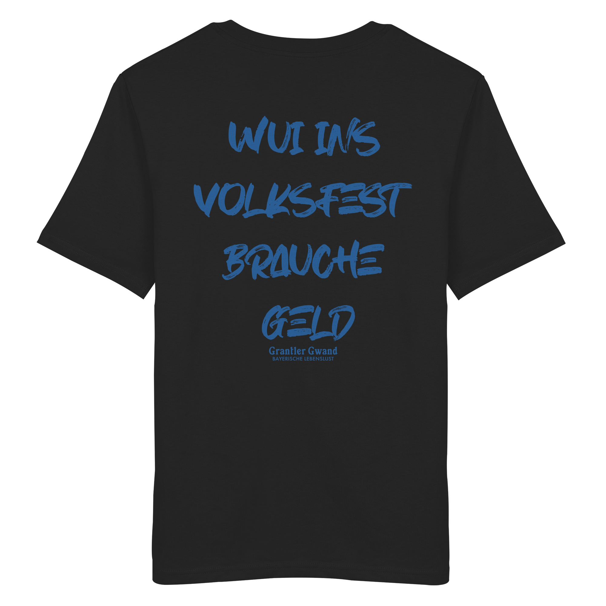 Wui ins Volksfest - blaue Variante - Backprint - T-Shirt