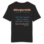 Biergarteln - orangene Variante - Backprint - T-Shirt