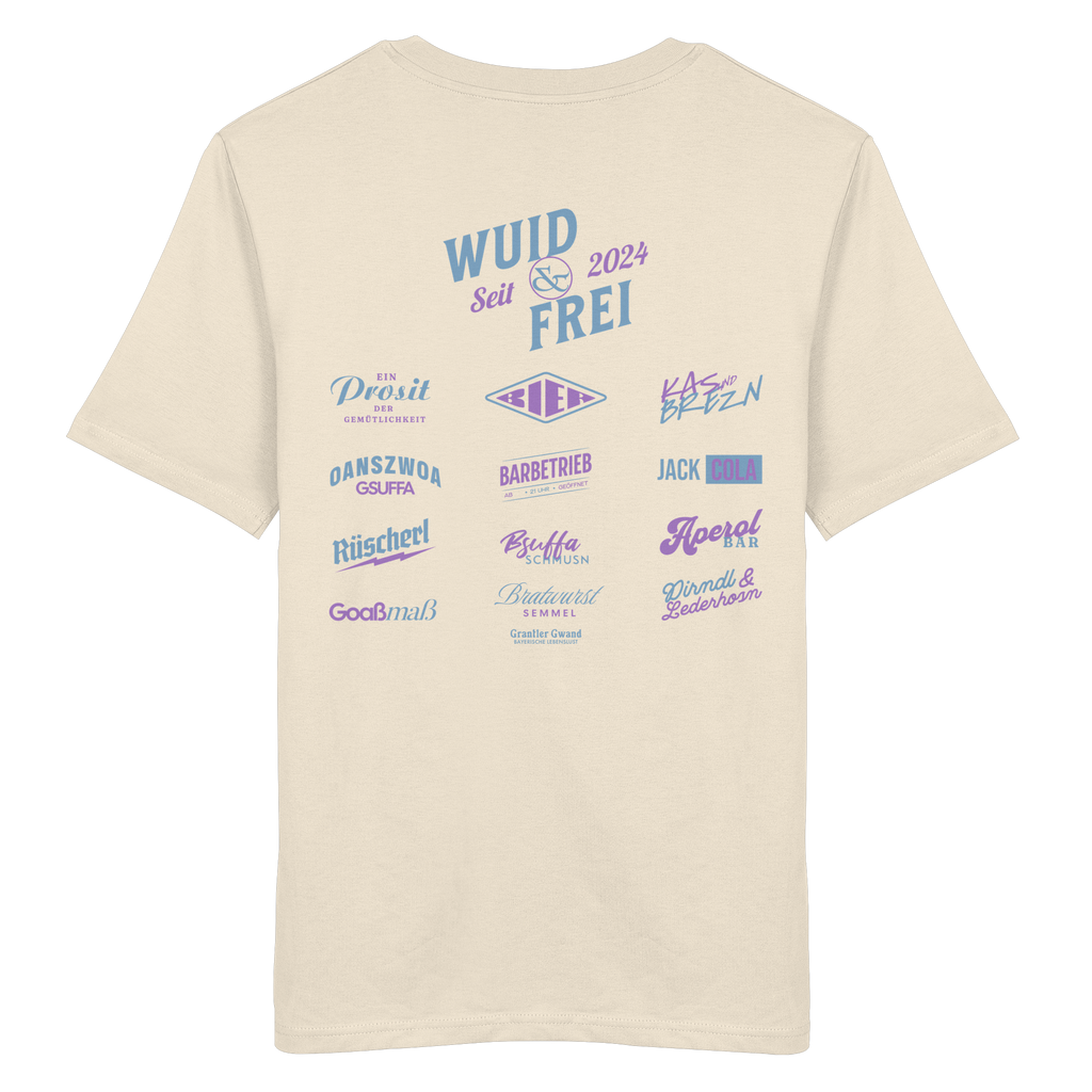 Wuid & Frei - Lila Variante - Backprint - T-Shirt