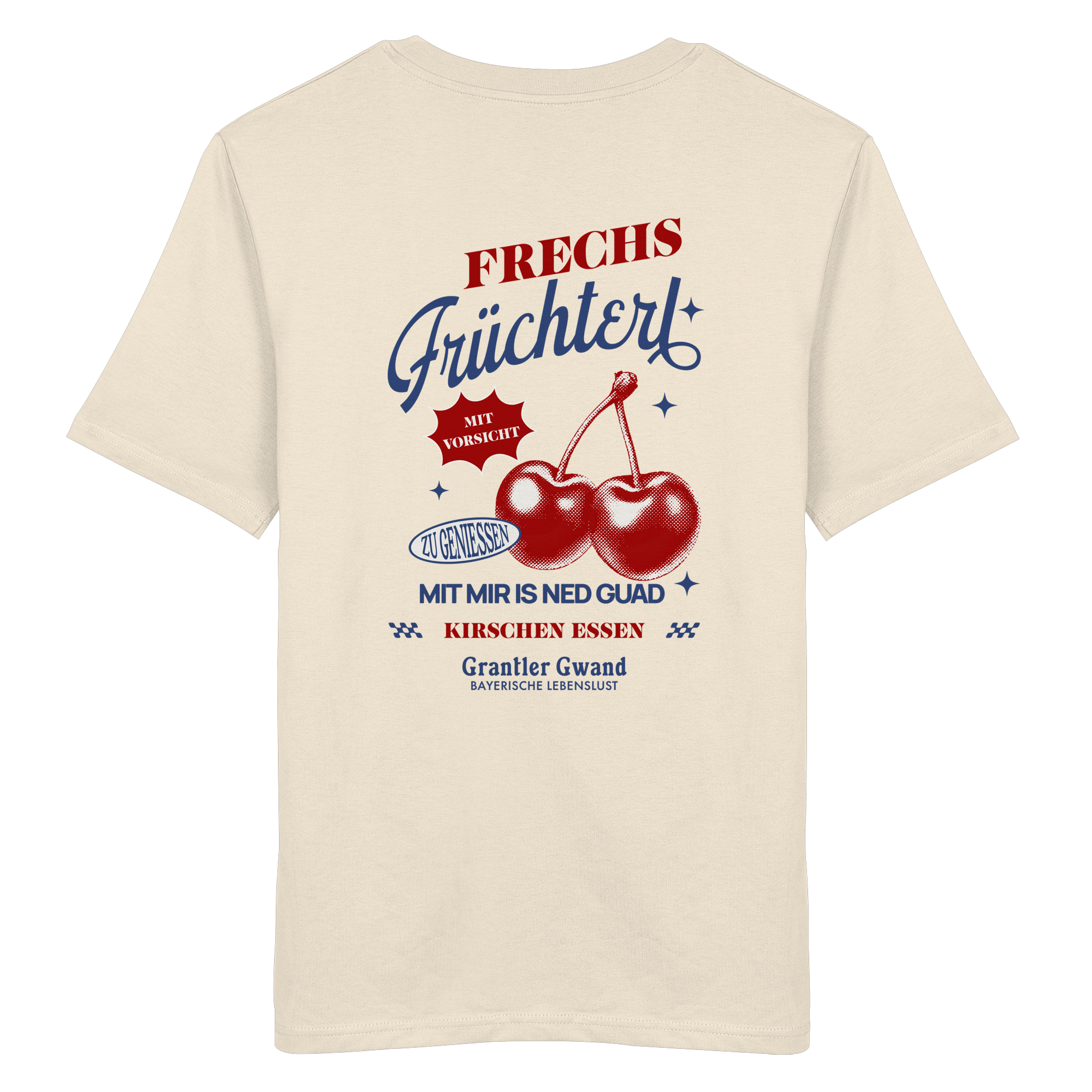 Frechs Früchterl - helle Variante - Backprint - T-Shirt