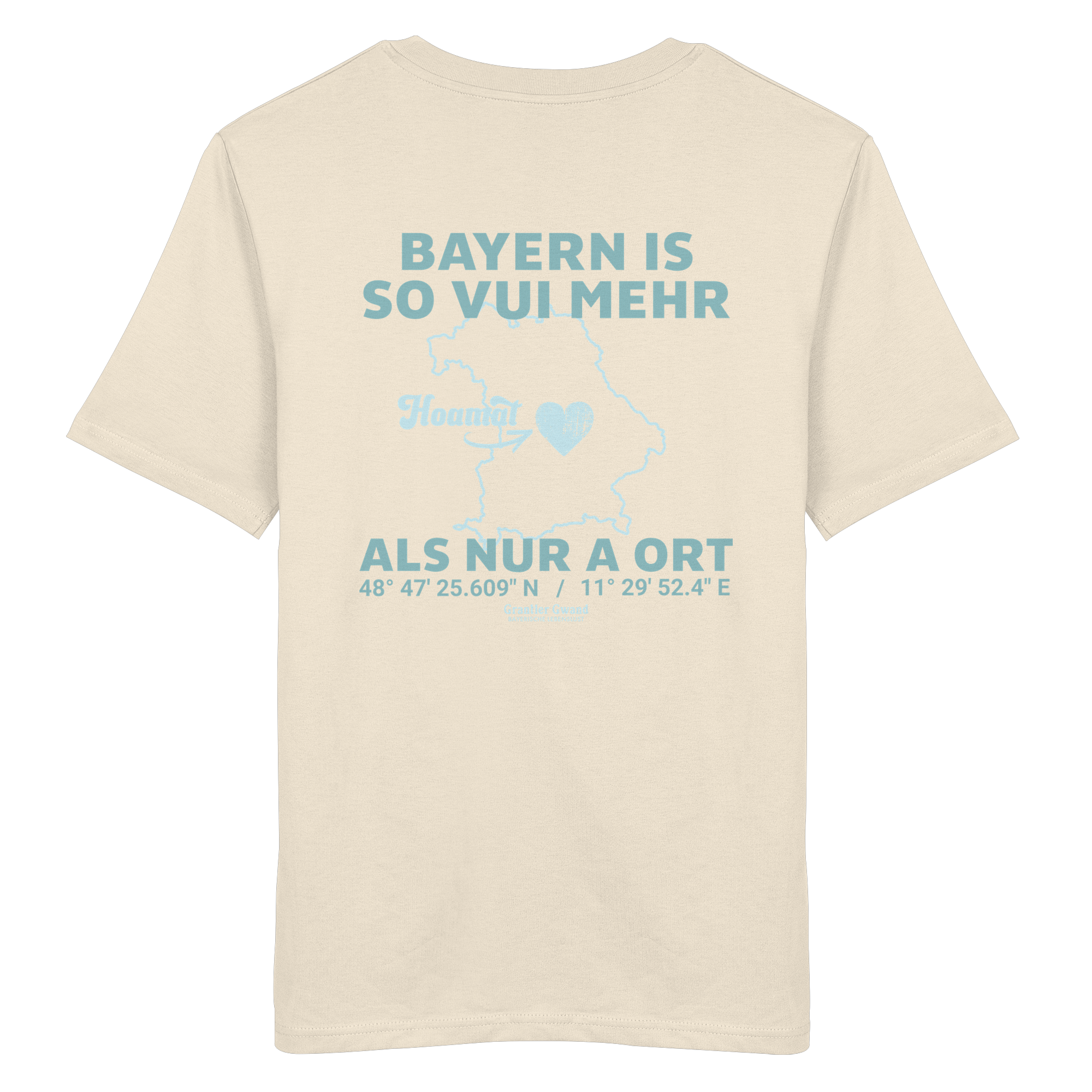 Bayern im Herzen - grüne Variante - Backprint - T-Shirt