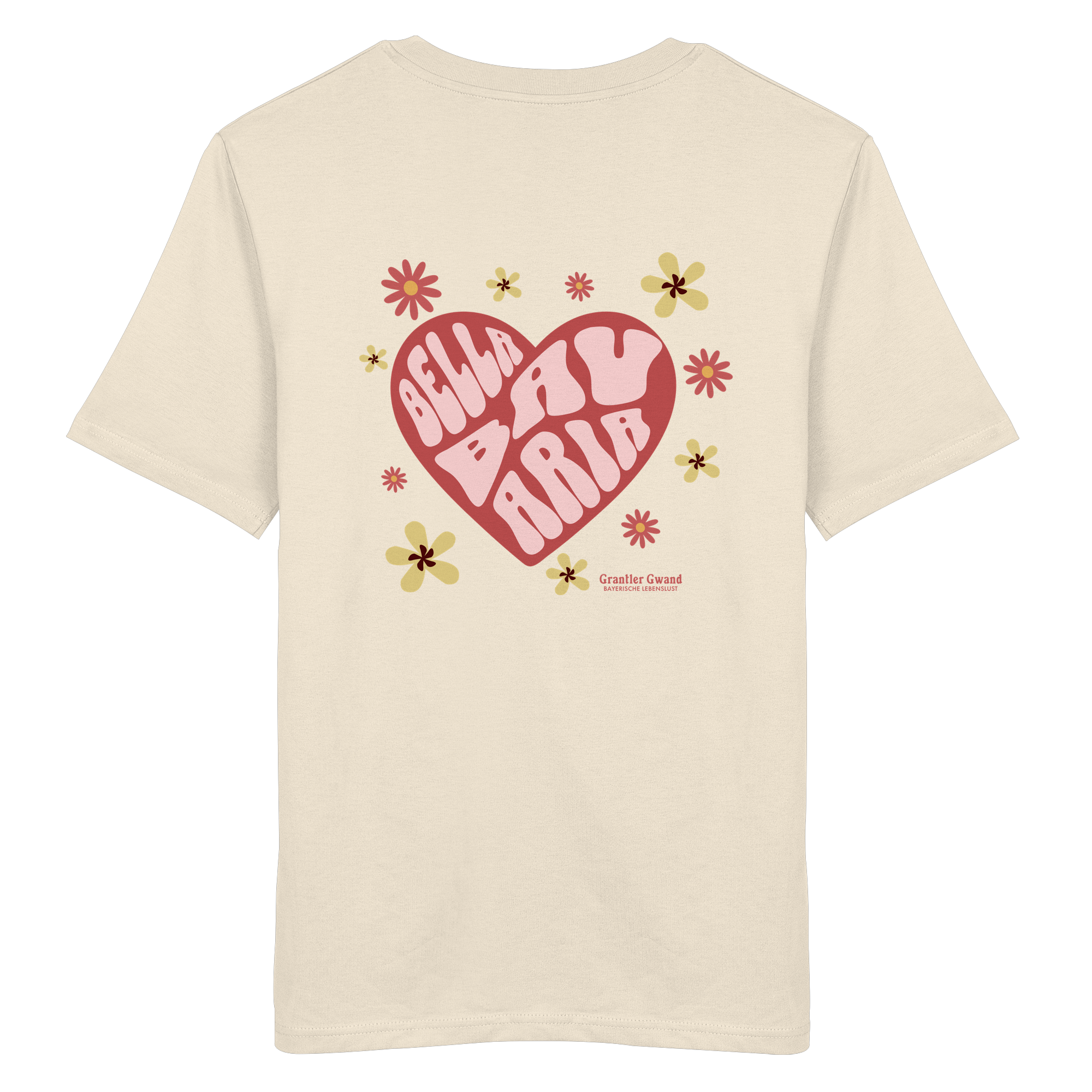 Bella Bavaria Herz - rote Variante - Backprint - T-Shirt