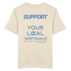 Support your local Wirtshaus - blaue Variante - Backprint - T-Shirt