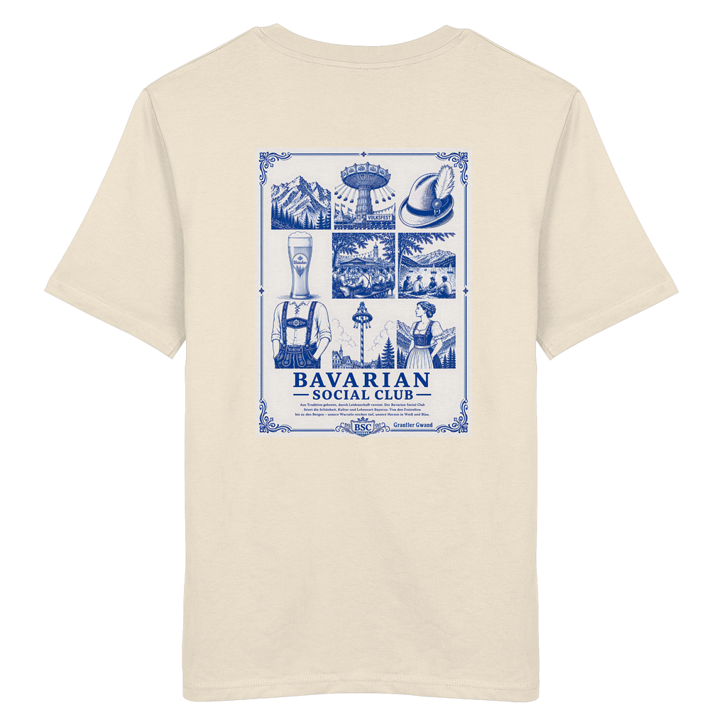 Bavarian Social Club - blaue Variante - Backprint - T-Shirt