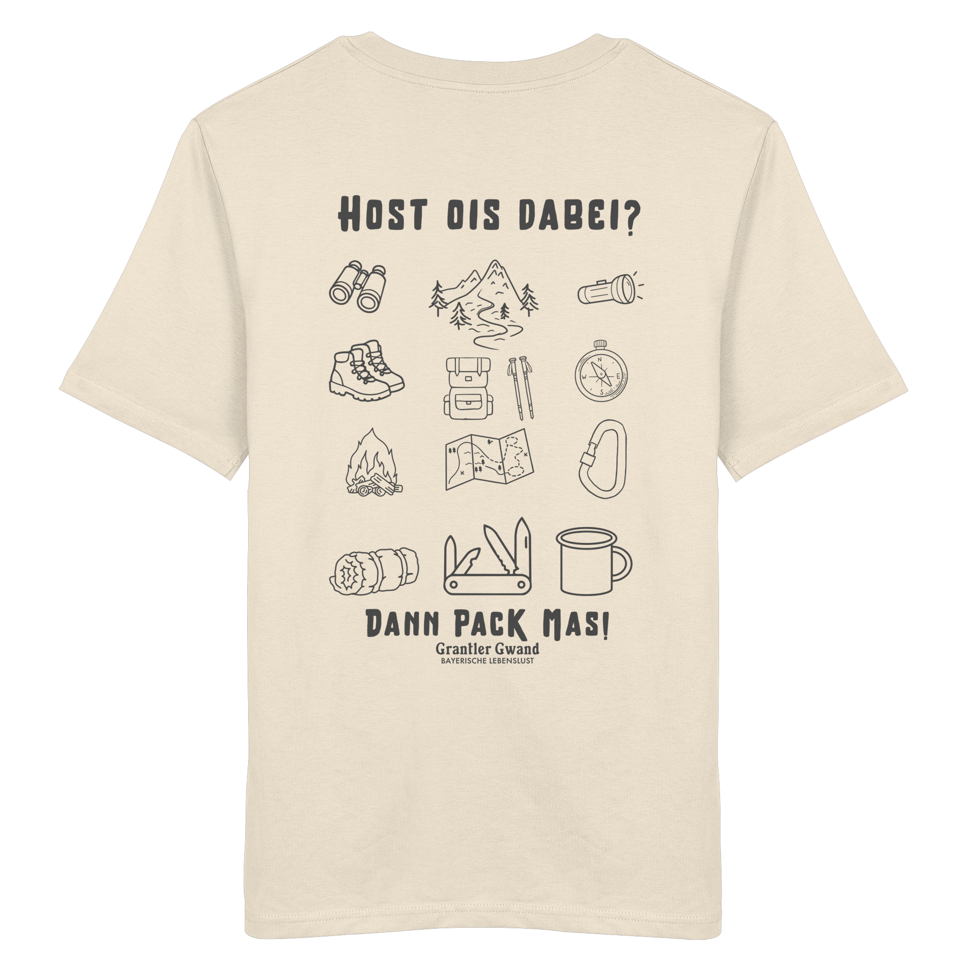 Host ois dabei - graue Variante - Backprint - T-Shirt