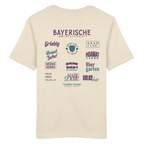 Bayerische Gmiatlichkeit - lila Variante - Backprint - T-Shirt