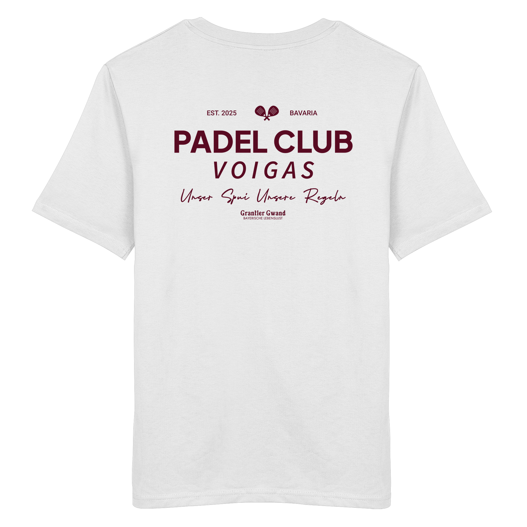 Padel Club - rote Variante - Backprint - T-Shirt