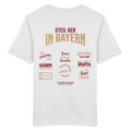 Steil geh in Bayern - rote Variante - Backprint - T-Shirt