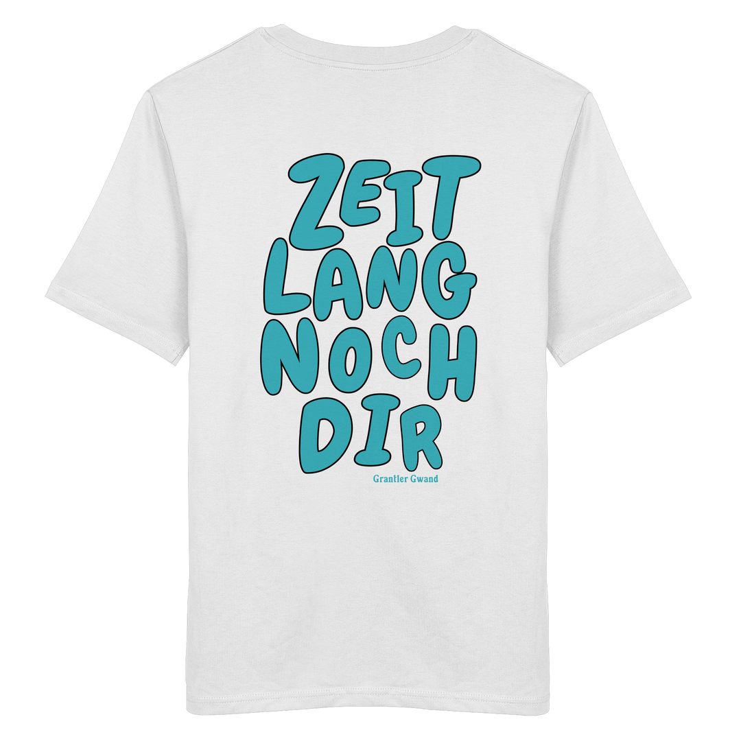 „Weißes Unisex T-Shirt mit großem, grünem Backprint &