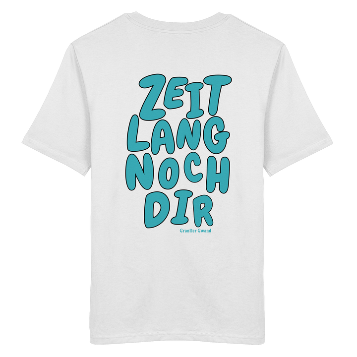 „Weißes Unisex T-Shirt mit großem, grünem Backprint &