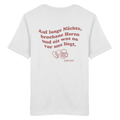 Auf lange Nächte - rote Variante - Backprint - T-Shirt