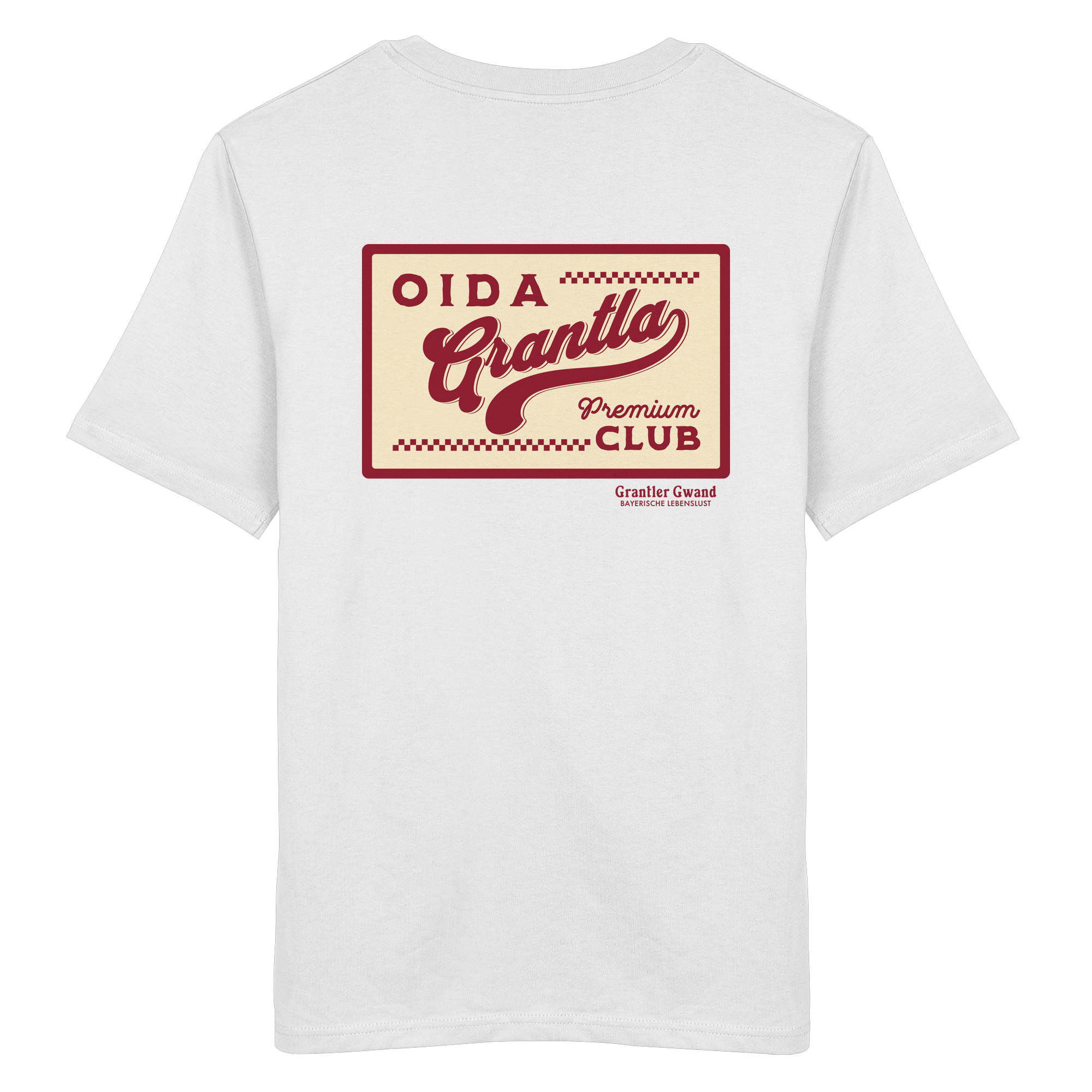 Oida Grantla Premium Club - rote Variante - Backprint - T-Shirt