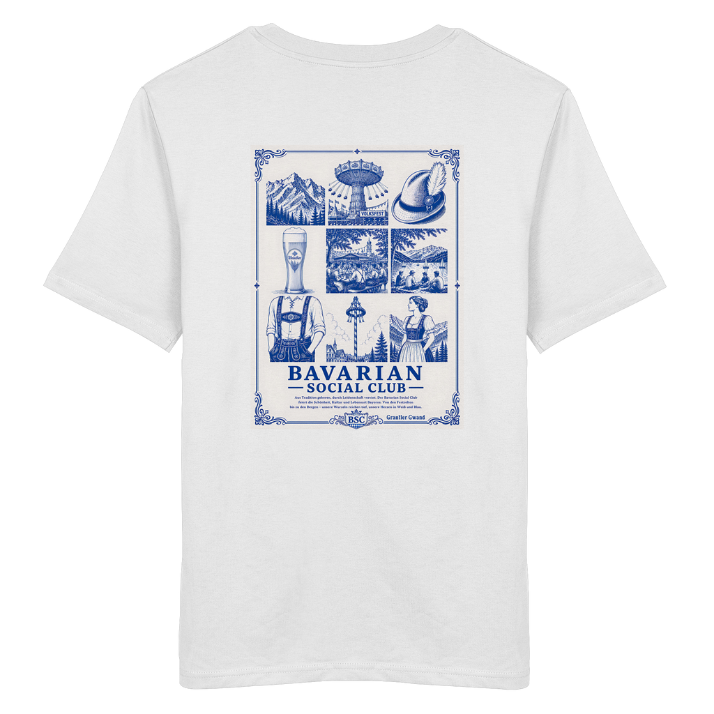 Bavarian Social Club - blaue Variante - Backprint - T-Shirt