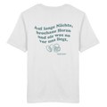 Auf lange Nächte - grüne Variante - Backprint - T-Shirt