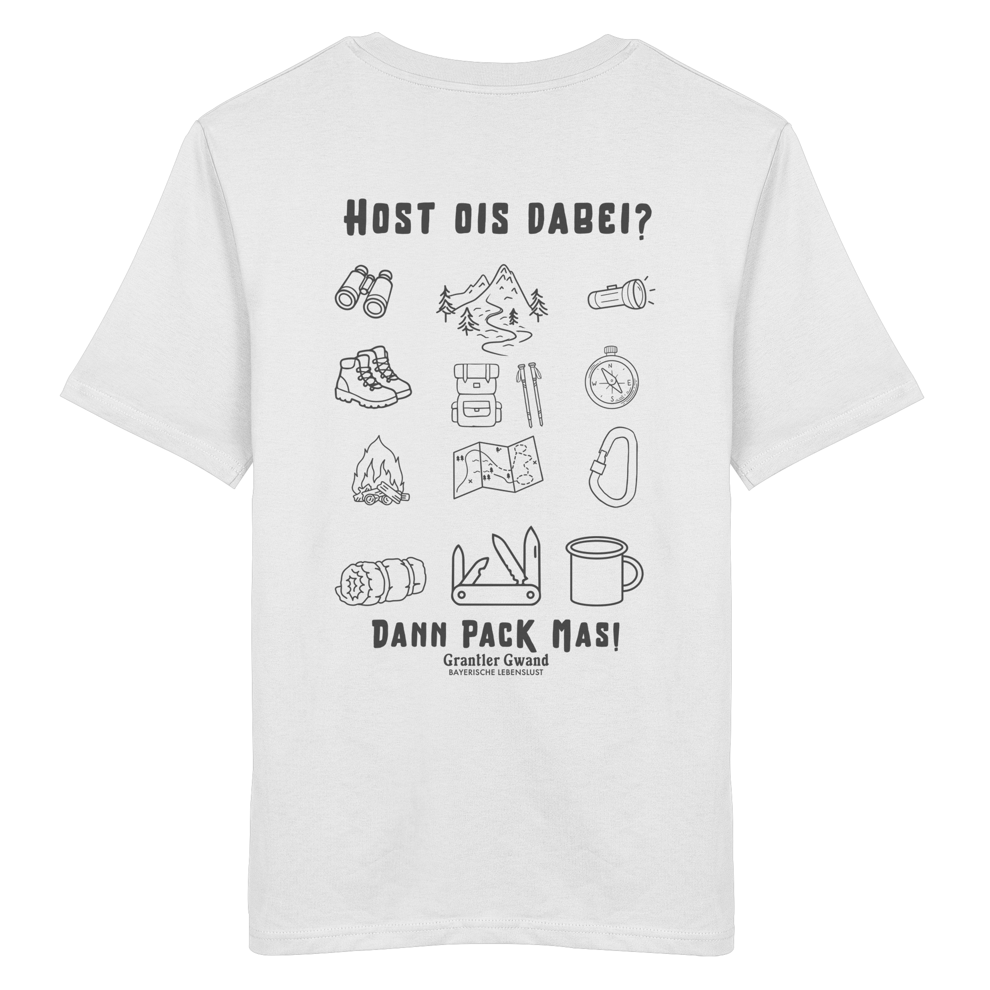 Host ois dabei - graue Variante - Backprint - T-Shirt