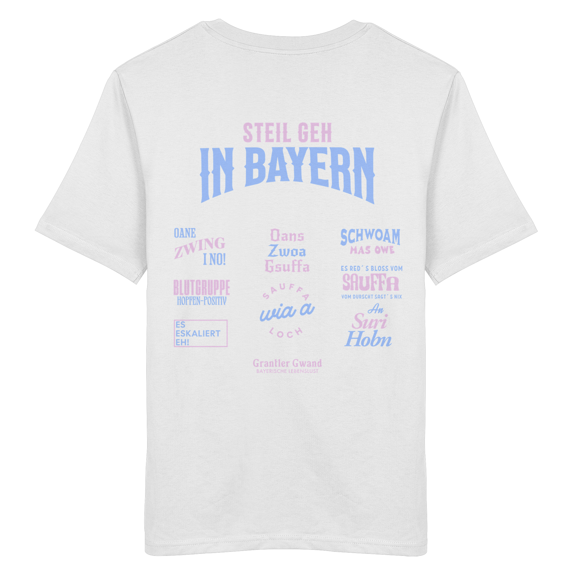 Steil geh in Bayern - pinke Variante - Backprint - T-Shirt