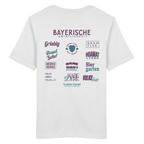 Bayerische Gmiatlichkeit - lila Variante - Backprint - T-Shirt