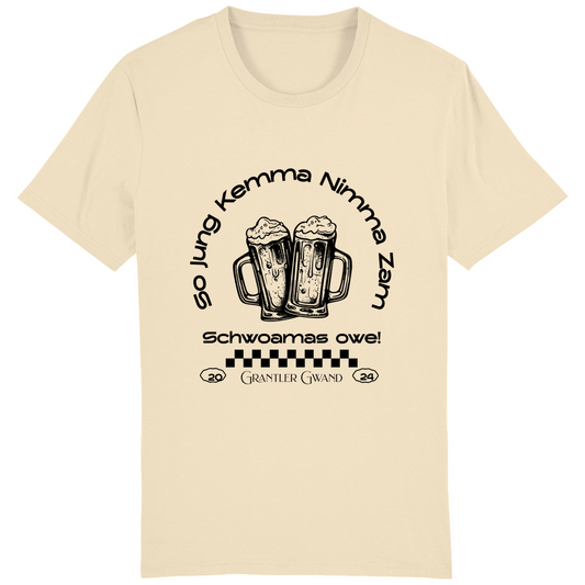 Bayerisches Herren T-Shirt So jung kemma nimma zam, schwoamas owe - schwarz - Grantler Gwand