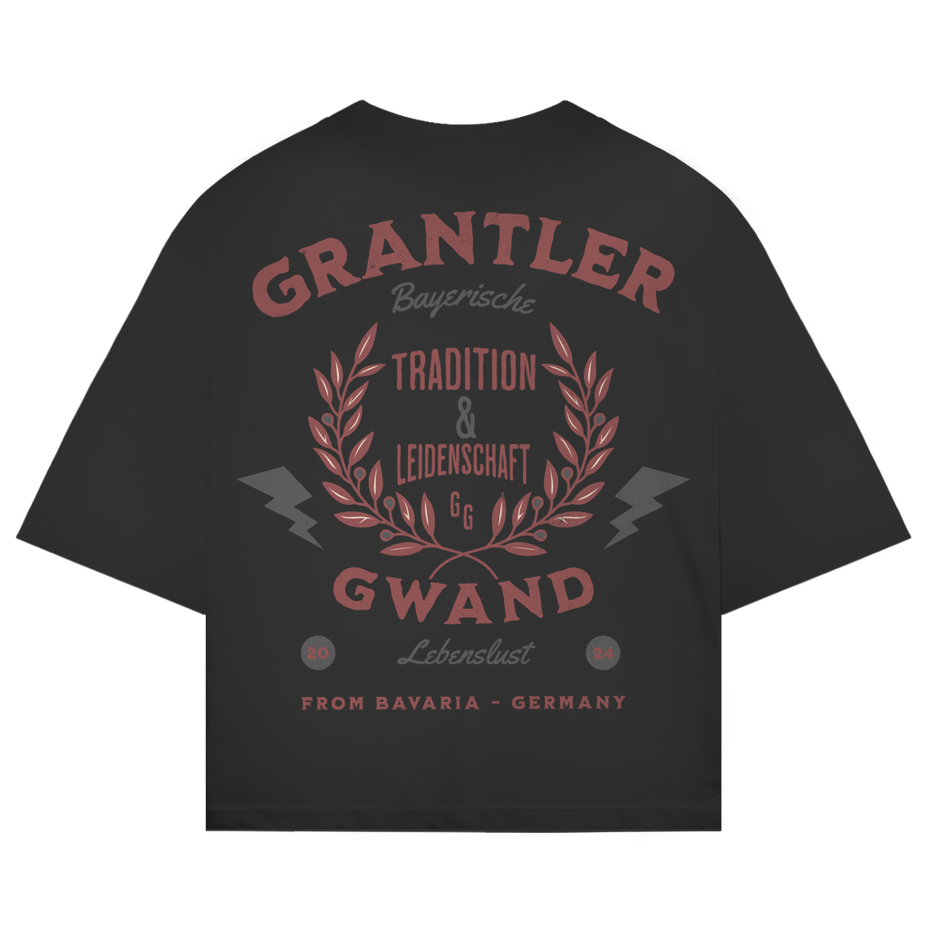 Bayerisches Oversize T-Shirt Unisex - Tradition & Leidenschaft Rot - Grantler Gwand